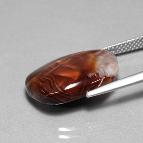 Ágata de fogo multicolorido natural 7,85ct, transparente, transparente/translúcido