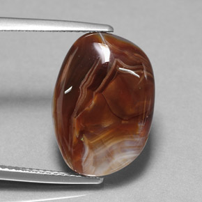 Ágata de fogo multicolorido natural 7,85ct, transparente, transparente/translúcido