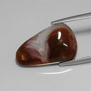 Ágata de fogo multicolorido natural 8,39ct, transparente, transparente/translúcido