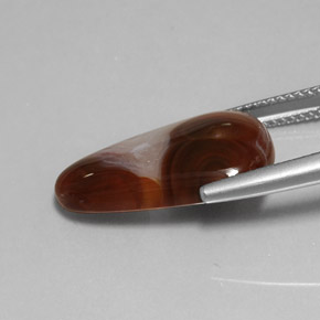 Ágata de fogo multicolorido natural 8,39ct, transparente, transparente/translúcido