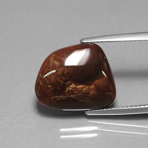 Ágata de fogo multicolorido natural 7,31ct, transparente, transparente/translúcido