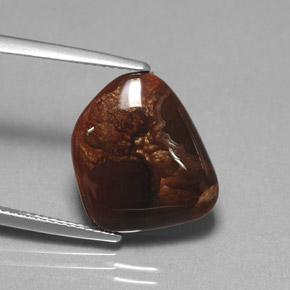 Ágata de fogo multicolorido natural 7,31ct, transparente, transparente/translúcido