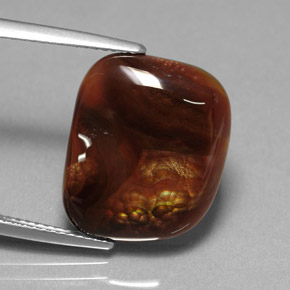 Ágata de fogo multicolorido natural 9,24ct, transparente, transparente/translúcido