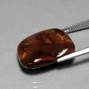 Ágata de fogo multicolorido natural 9,24ct, transparente, transparente/translúcido
