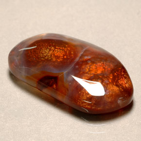 Ágata de fogo multicolorido natural 13,43ct, transparente, transparente/translúcido