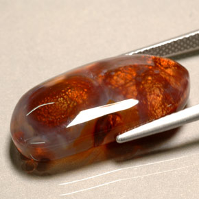 Ágata de fogo multicolorido natural 13,43ct, transparente, transparente/translúcido