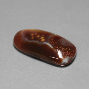 Ágata de fogo multicolorido natural 10,85ct, transparente, transparente/translúcido