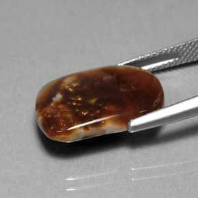 Ágata de fogo multicolorido natural 8,03ct, transparente, transparente/translúcido