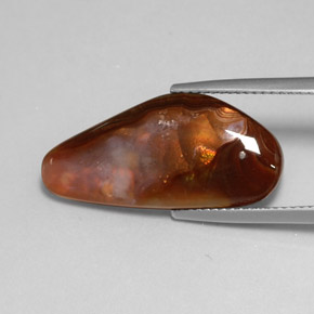 Ágata de fogo multicolorido natural 8,55ct, transparente, transparente/translúcido