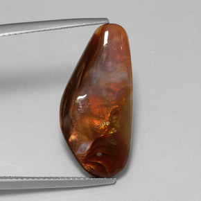 Ágata de fogo multicolorido natural 8,55ct, transparente, transparente/translúcido