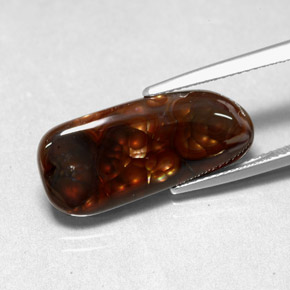 Ágata de fogo multicolorido natural 7,49ct, transparente, transparente/translúcido