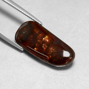 Ágata de fogo multicolorido natural 7,49ct, transparente, transparente/translúcido