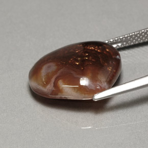 Ágata de fogo multicolorido natural 7,46ct, transparente, transparente/translúcido