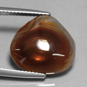 Ágata de fogo multicolorido natural 8,20ct, transparente, transparente/translúcido