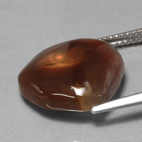 Ágata de fogo multicolorido natural 8,20ct, transparente, transparente/translúcido