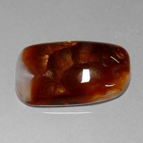 Ágata de fogo multicolorido natural 11,41ct, transparente, transparente/translúcido