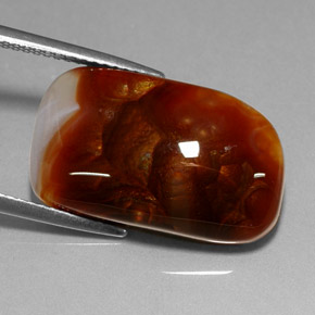 Ágata de fogo multicolorido natural 11,41ct, transparente, transparente/translúcido