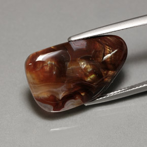 Ágata de fogo multicolorido natural 11,86ct, transparente, transparente/translúcido