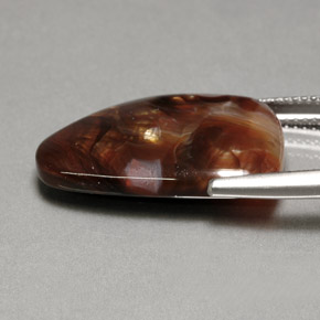 Ágata de fogo multicolorido natural 11,86ct, transparente, transparente/translúcido