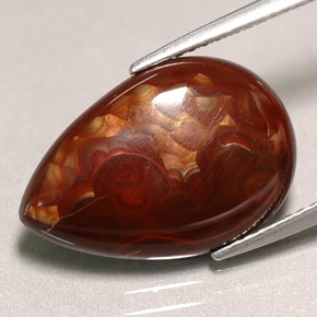 Ágata de fogo multicolorido natural 4,68ct, transparente, transparente/translúcido
