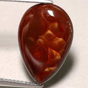 Ágata de fogo multicolorido natural 4,68ct, transparente, transparente/translúcido
