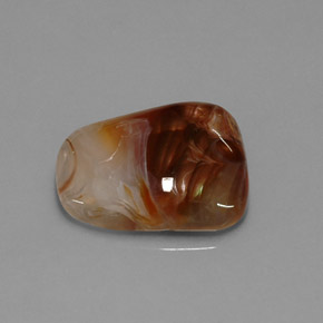 Ágata de fogo multicolorido natural 7,31ct, transparente, transparente/translúcido