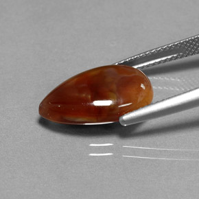 Ágata de fogo multicolorido natural 5,11ct, transparente, transparente/translúcido