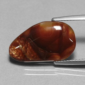 Ágata de fogo multicolorido natural 6,18ct, transparente, transparente/translúcido
