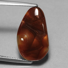 Ágata de fogo multicolorido natural 6,18ct, transparente, transparente/translúcido
