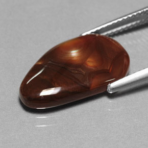 Ágata de fogo multicolorido natural 6,18ct, transparente, transparente/translúcido