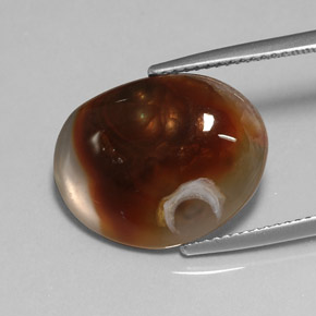 Ágata de fogo multicolorido natural 8,25ct, transparente, transparente/translúcido