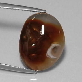 Ágata de fogo multicolorido natural 8,25ct, transparente, transparente/translúcido