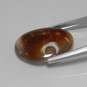 Ágata de fogo multicolorido natural 8,25ct, transparente, transparente/translúcido