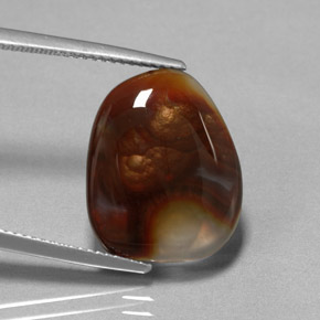 Ágata de fogo multicolorido natural 8,09ct, transparente, transparente/translúcido