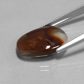 Ágata de fogo multicolorido natural 8,09ct, transparente, transparente/translúcido