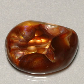 Ágata de fogo multicolorido natural 9,10ct, transparente, transparente/translúcido