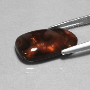 Ágata de fogo multicolorido natural 7,01ct, transparente, transparente/translúcido