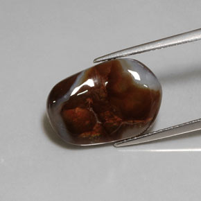 Ágata de fogo multicolorido natural 7,02ct, transparente, transparente/translúcido
