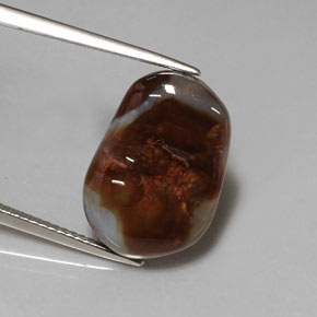 Ágata de fogo multicolorido natural 7,02ct, transparente, transparente/translúcido
