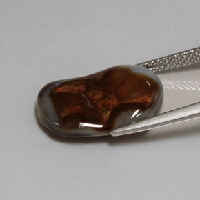 Ágata de fogo multicolorido natural 7,02ct, transparente, transparente/translúcido