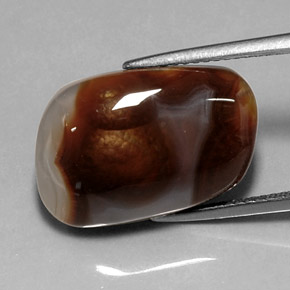 Ágata de fogo multicolorido natural 10,11ct, transparente, transparente/translúcido