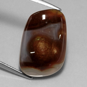 Ágata de fogo multicolorido natural 10,11ct, transparente, transparente/translúcido
