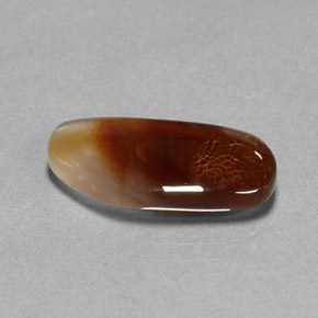 Ágata de fogo multicolorido natural 6,66ct, transparente, transparente/translúcido