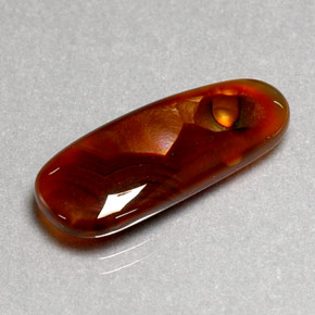 Ágata de fogo multicolorido natural 7,70ct, transparente, transparente/translúcido