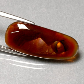 Ágata de fogo multicolorido natural 7,70ct, transparente, transparente/translúcido