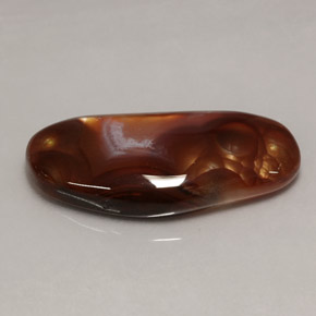 Ágata de fogo multicolorido natural 7,56ct, transparente, transparente/translúcido