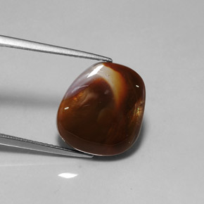 Ágata de fogo multicolorido natural 7,61ct, transparente, transparente/translúcido