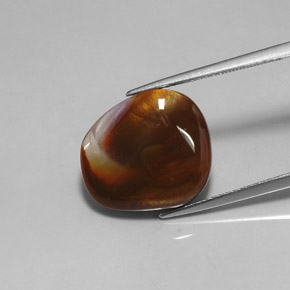 Ágata de fogo multicolorido natural 7,61ct, transparente, transparente/translúcido
