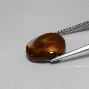 Ágata de fogo multicolorido natural 7,61ct, transparente, transparente/translúcido