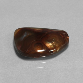 Ágata de fogo multicolorido natural 5,78ct, transparente, transparente/translúcido